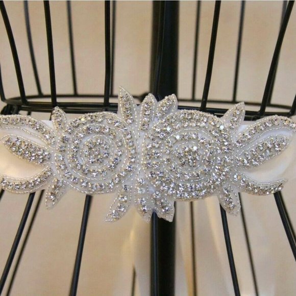 Accessories - Gorgeous ivory rhinestone bridal belt wedding sash